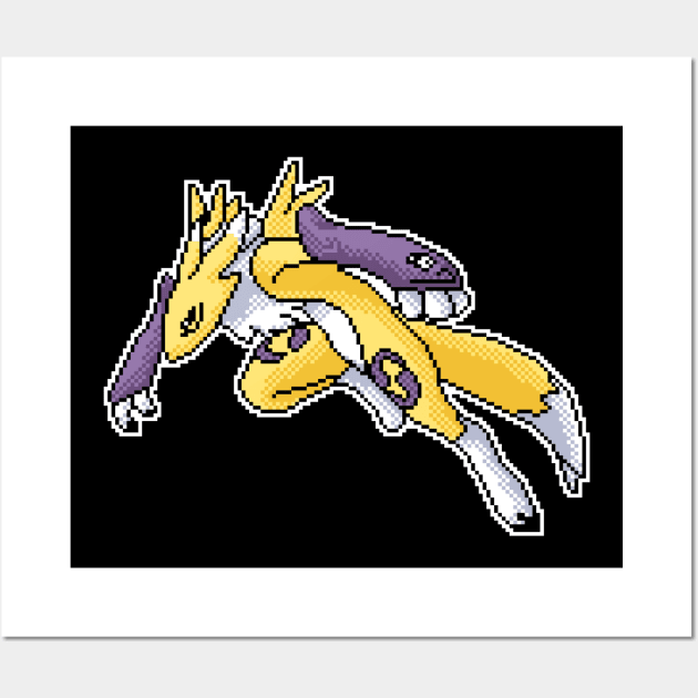 Pixel Renamon v2 Wall Art by Lukaru